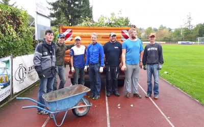 Sportplatz mit neuem Schnitt