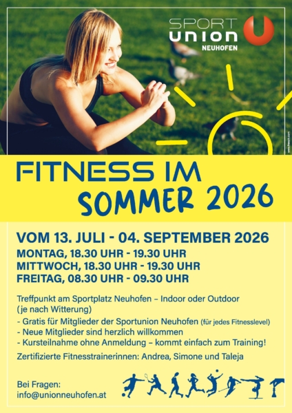 Sommer 2026 Fitness Plakat